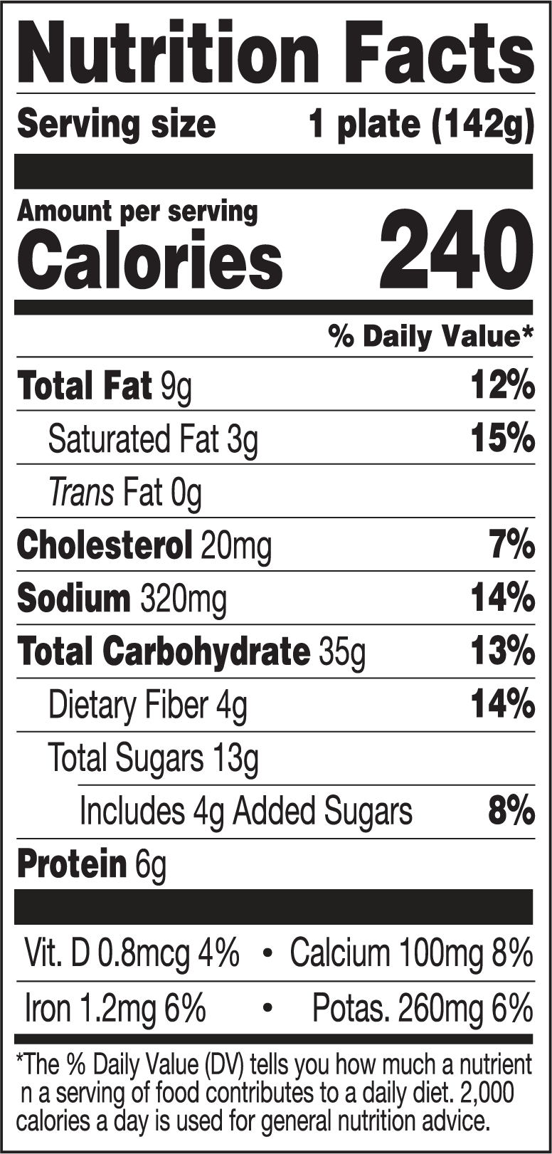 blueberry purple carrot oatballs  plate nutritional label